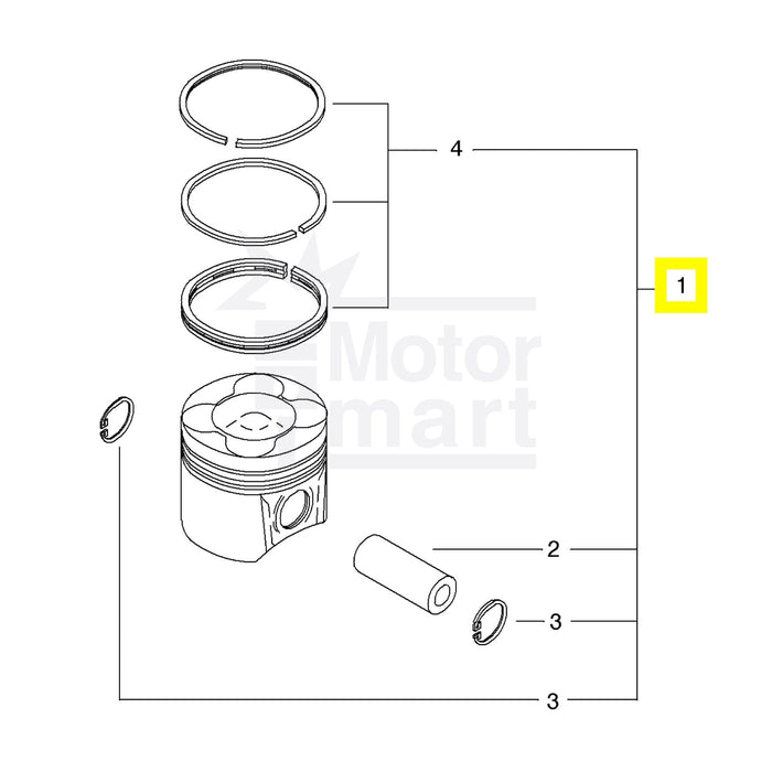 JUEGO DE ANILLOS PARA UN PISTON 0.50mm