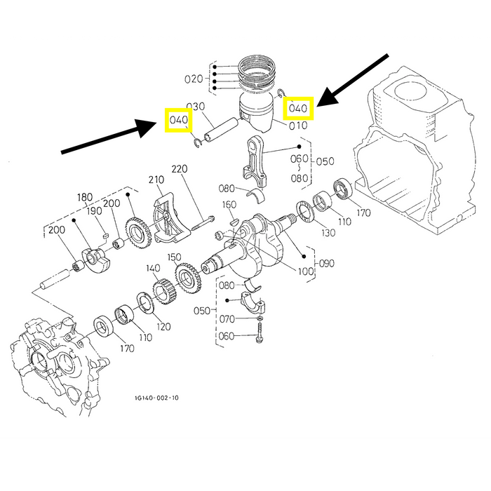 Candados de piston - k15221-21330-kubota