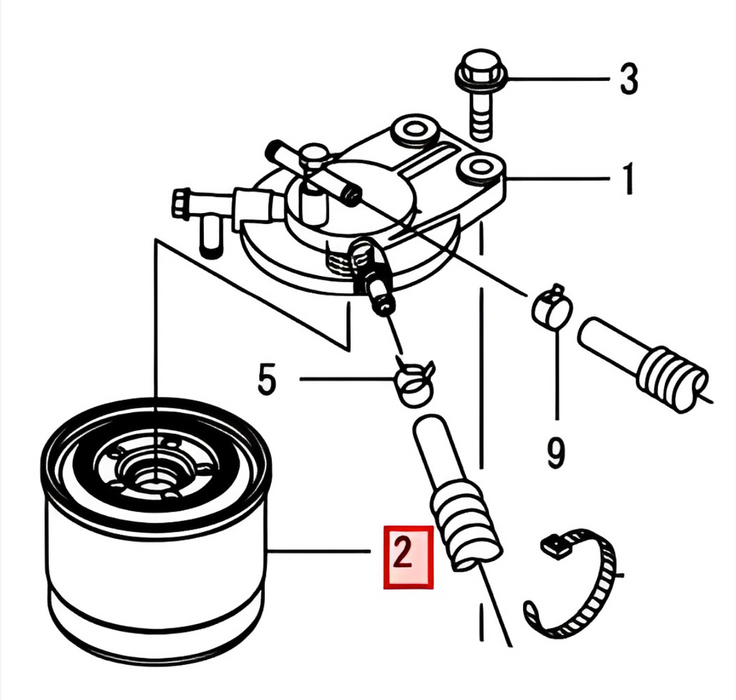 Filtro combustible y119802-55801 - yanmar